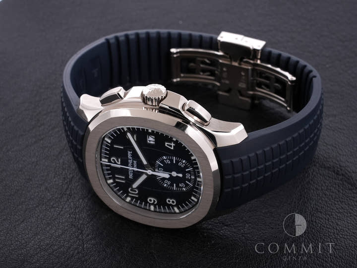 パテックフィリップ アクアノート クロノグラフ Ref.5968G-001 ホワイトゴールド ミッドナイトブルー文字盤 中古 pdcneaby