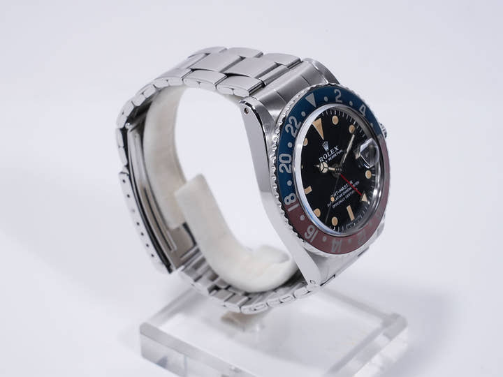 ロレックス GMTマスター Ref.1675 ステンレススチール ブラック文字盤 中古 fovy9ro5 オイスターブレスレット