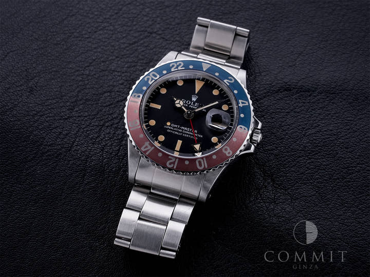 ロレックス GMTマスター Ref.1675 ステンレススチール ブラック文字盤 中古 fovy9ro5 オイスターブレスレット