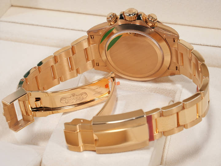 ロレックス デイトナ Ref.116528 イエローゴールド シャンパンxブラック文字盤 デッドストック 9k7s5d7y