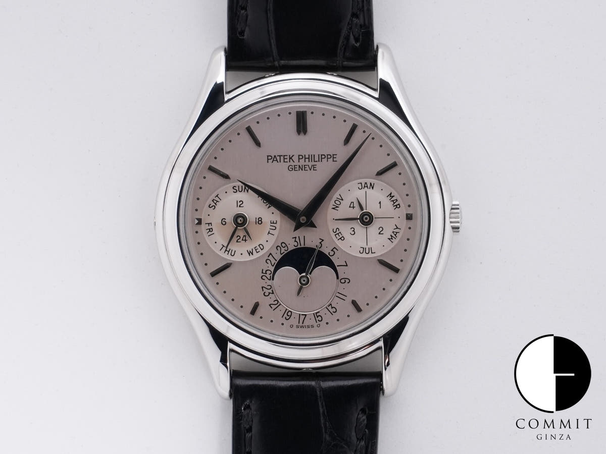 Patek Philippe Perpetual Calendar Ref. 3940P Platinum Silver Dial Pre-owned s2sum9ee