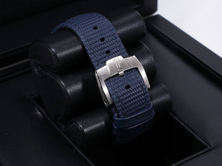 Audemars Piguet CODE 11.59 by Audemars Piguet Bolshoi Limited Edition Ref. 15210BC.OO.A321CR.99 White Gold Smoked Blue Enamel Dial, Pre-owned (Excellent Condition) axg79hf9