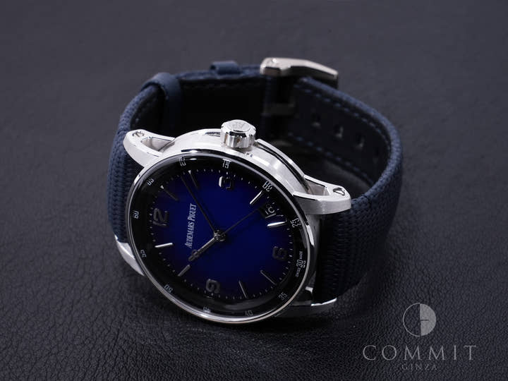 Audemars Piguet CODE 11.59 by Audemars Piguet Bolshoi Limited Edition Ref. 15210BC.OO.A321CR.99 White Gold Smoked Blue Enamel Dial, Pre-owned (Excellent Condition) axg79hf9