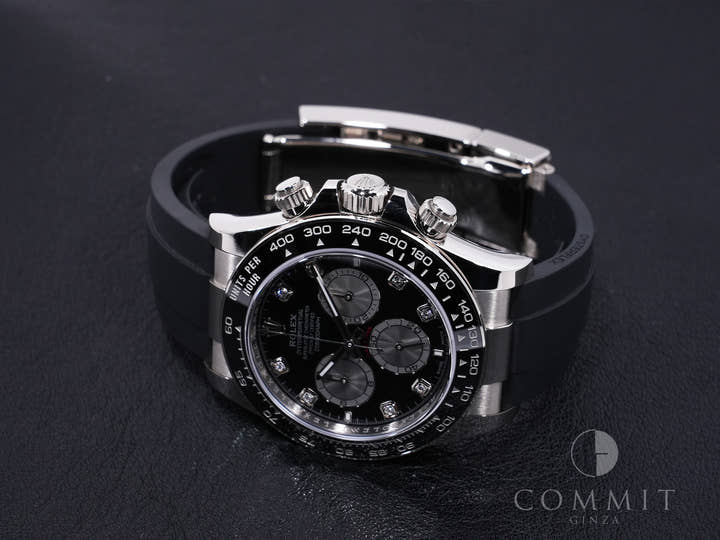 Rolex Daytona Ref. 126519LN White Gold Bright Black x Steel x 8P Diamond Dial Pre-owned bxj86gxn