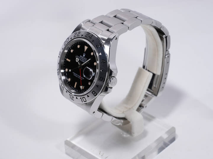 ロレックス エクスプローラーII Ref.16570 ステンレススチール ブラック文字盤 オイスターブレスレット 中古 389ufqsz
