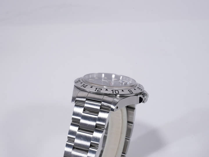 ロレックス エクスプローラーII Ref.16570 ステンレススチール ブラック文字盤 オイスターブレスレット 中古 389ufqsz