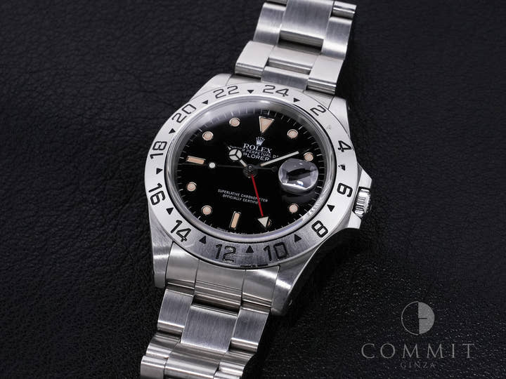 ロレックス エクスプローラーII Ref.16570 ステンレススチール ブラック文字盤 オイスターブレスレット 中古 389ufqsz