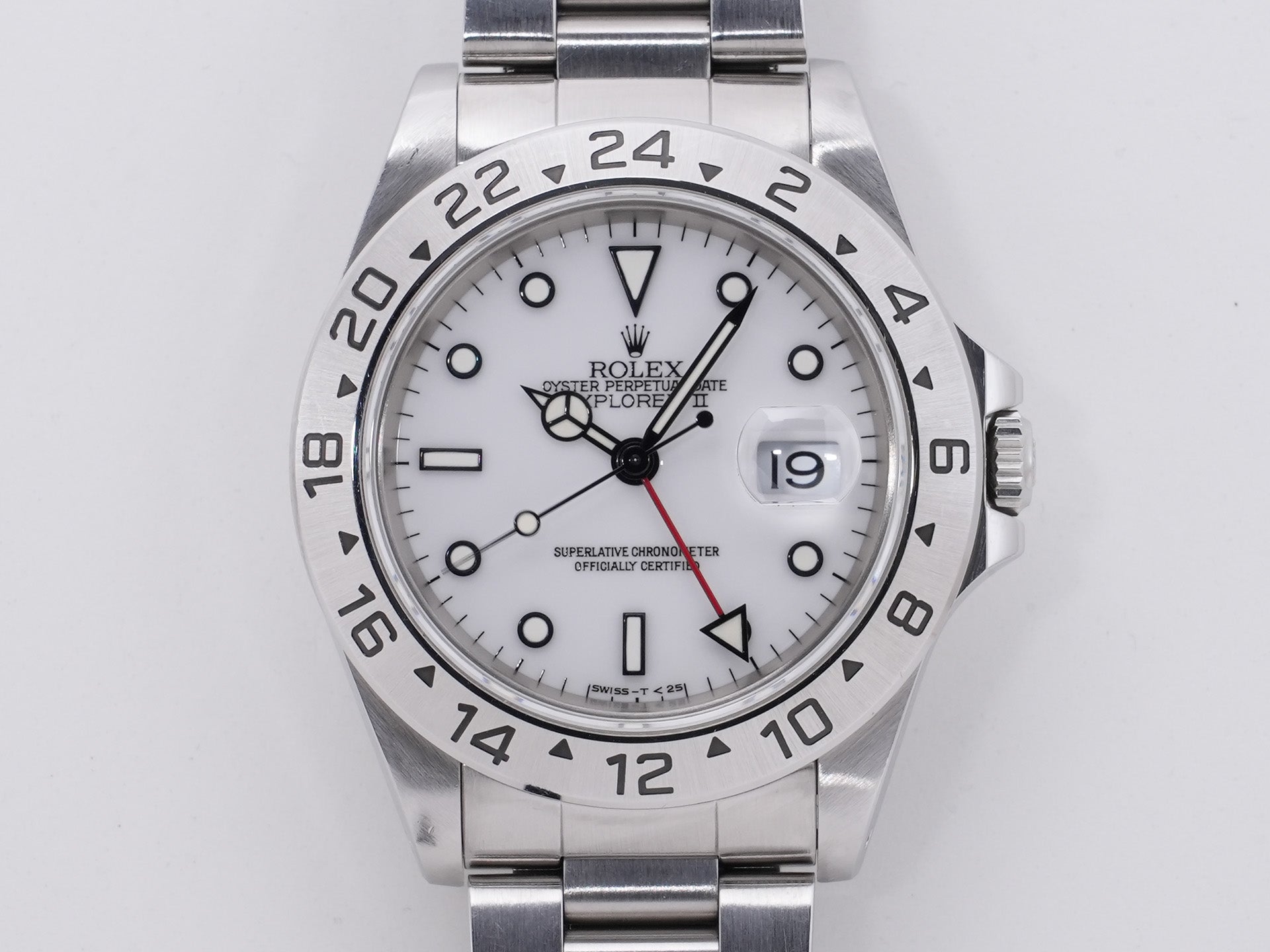 Rolex Explorer II Ref. 16570 Stainless Steel White Dial Oyster Bracelet Pre-owned (vs32ytmw)