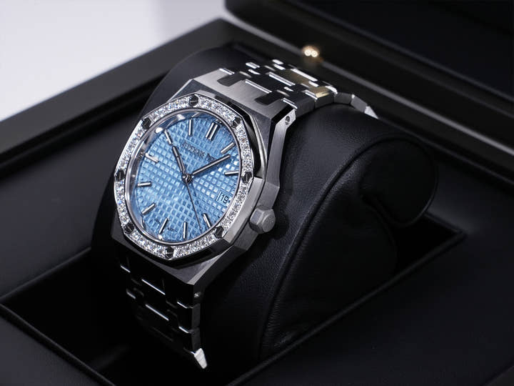 オーデマピゲ ロイヤルオーク Ref.77451ST.ZZ.1361ST.03 ステンレススチール ライトブルー文字盤 未使用 rjwe8z2k