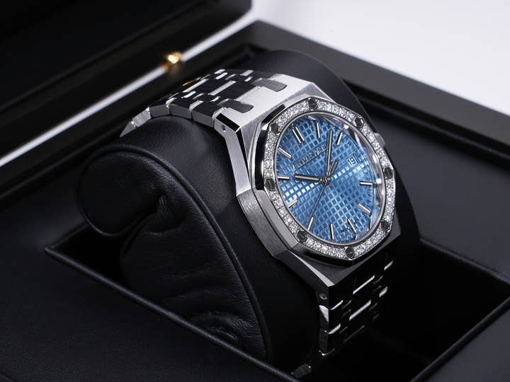 オーデマピゲ ロイヤルオーク Ref.77451ST.ZZ.1361ST.03 ステンレススチール ライトブルー文字盤 未使用 rjwe8z2k