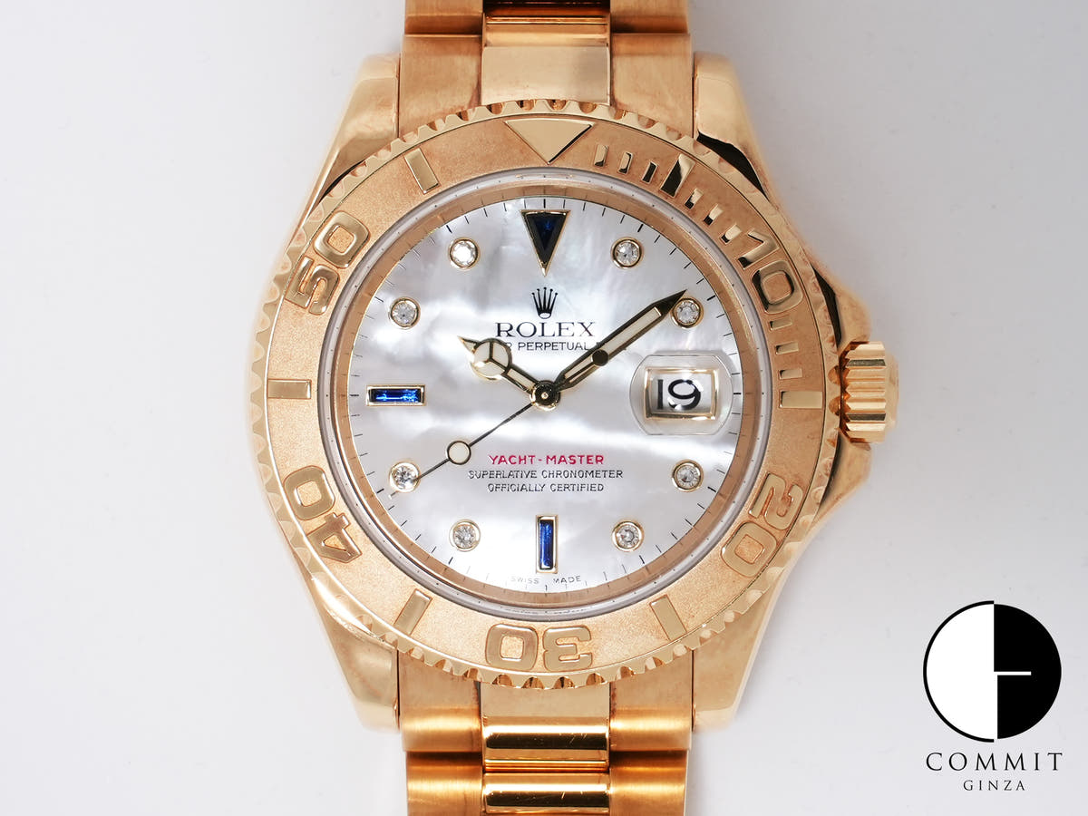 Rolex Yacht-Master 40 Ref. 16628NGS Yellow Gold Shell 8P Diamond/3 Sapphire Dial Pre-owned xhwtnxsi