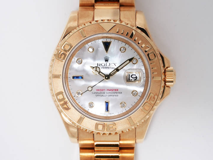 Rolex Yacht-Master 40 Ref. 16628NGS Yellow Gold Shell 8P Diamond/3 Sapphire Dial Pre-owned xhwtnxsi