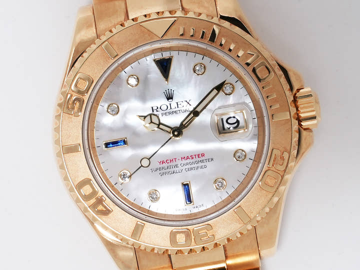 Rolex Yacht-Master 40 Ref. 16628NGS Yellow Gold Shell 8P Diamond/3 Sapphire Dial Pre-owned xhwtnxsi
