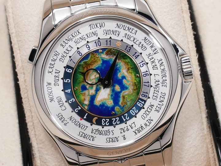 Patek Philippe Complication World Time Cloisonné Ref. 5131/1P-001 Platinum Cloisonné Dial, Pre-owned  fqdbsad2
