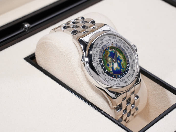 Patek Philippe Complication World Time Cloisonné Ref. 5131/1P-001 Platinum Cloisonné Dial, Pre-owned  fqdbsad2
