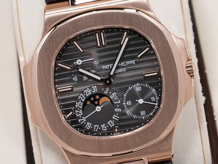 パテックフィリップ ノーチラス Ref.5712R-001 ローズゴールド ブラック ブラウン文字盤 美品 4imf67aq