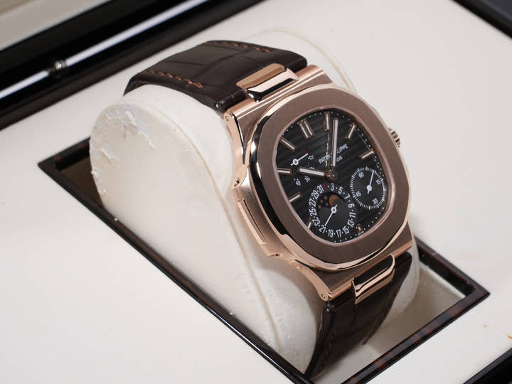 パテックフィリップ ノーチラス Ref.5712R-001 ローズゴールド ブラック ブラウン文字盤 美品 4imf67aq