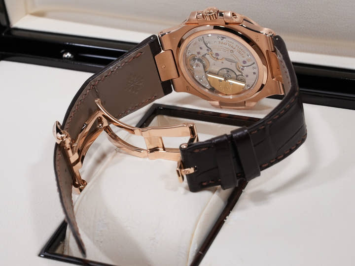 パテックフィリップ ノーチラス Ref.5712R-001 ローズゴールド ブラック ブラウン文字盤 美品 4imf67aq