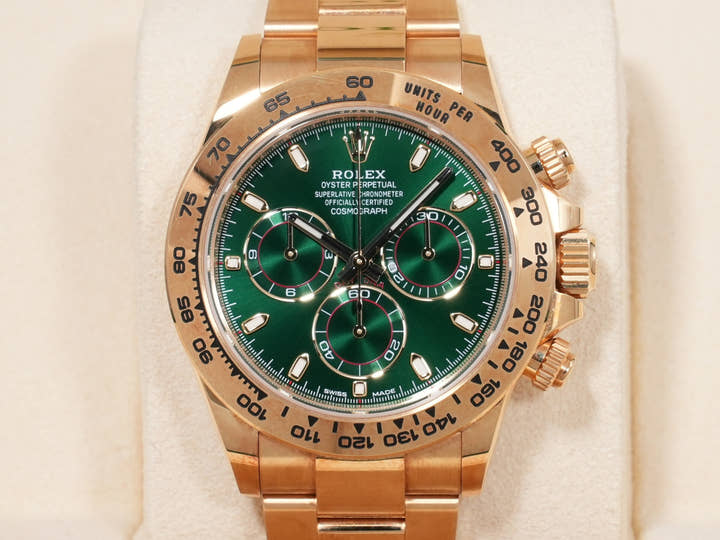ロレックス デイトナ Ref.116508 イエローゴールド グリーン文字盤 美中古 qto6478z