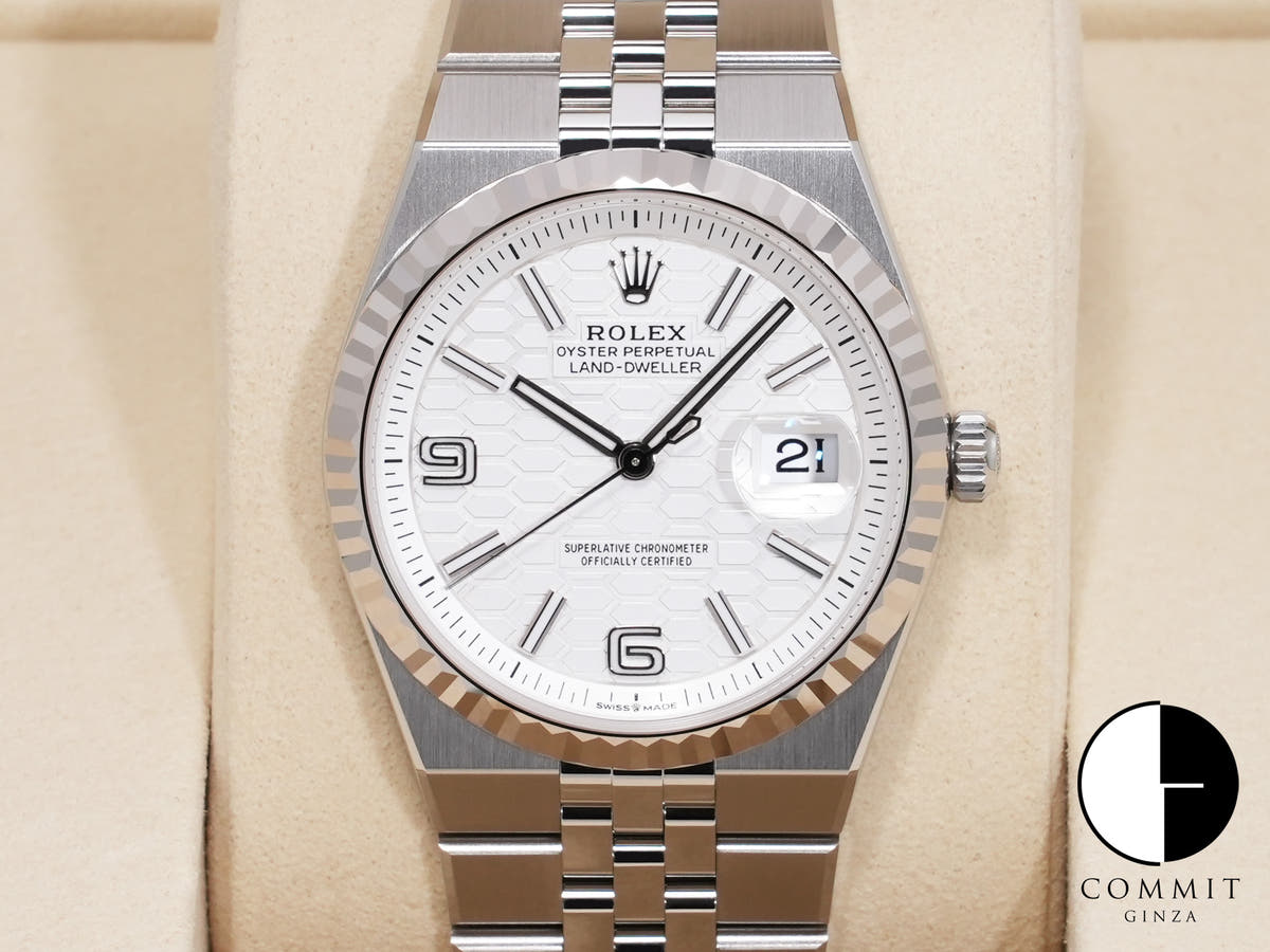 Rolex Land-Dweller Ref. 127234 Stainless Steel/White Gold White Dial Jubilee Bracelet Unused wxu8uiw7