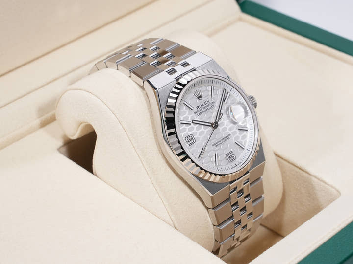 Rolex Land-Dweller Ref. 127234 Stainless Steel/White Gold White Dial Jubilee Bracelet Unused wxu8uiw7