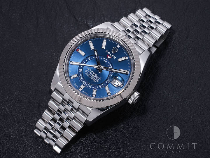 ロレックス スカイドゥエラー Ref.326934 ステンレススチール/ホワイトゴールド ブルー文字盤 ジュビリーブレスレット 美中古 a89ysgxh