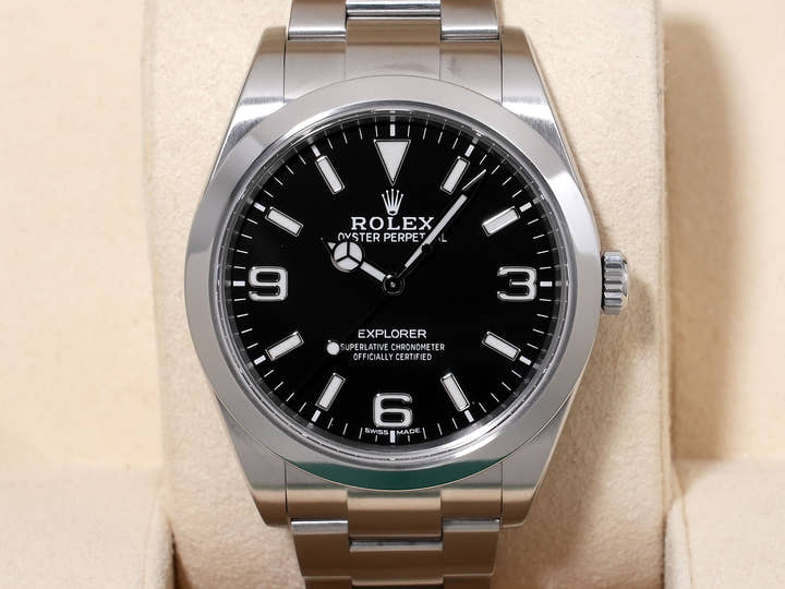 ロレックス エクスプローラーI Ref.214270 ステンレススチール ブラック文字盤 オイスターブレスレット 美中古 8qxozj9b