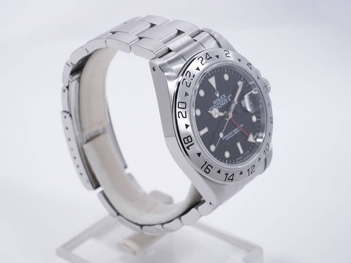 ロレックス エクスプローラーII Ref.16570 ステンレススチール ブラック文字盤 オイスターブレスレット 中古 arkrgxda