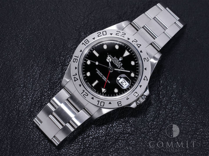 ロレックス エクスプローラーII Ref.16570 ステンレススチール ブラック文字盤 オイスターブレスレット 中古 arkrgxda