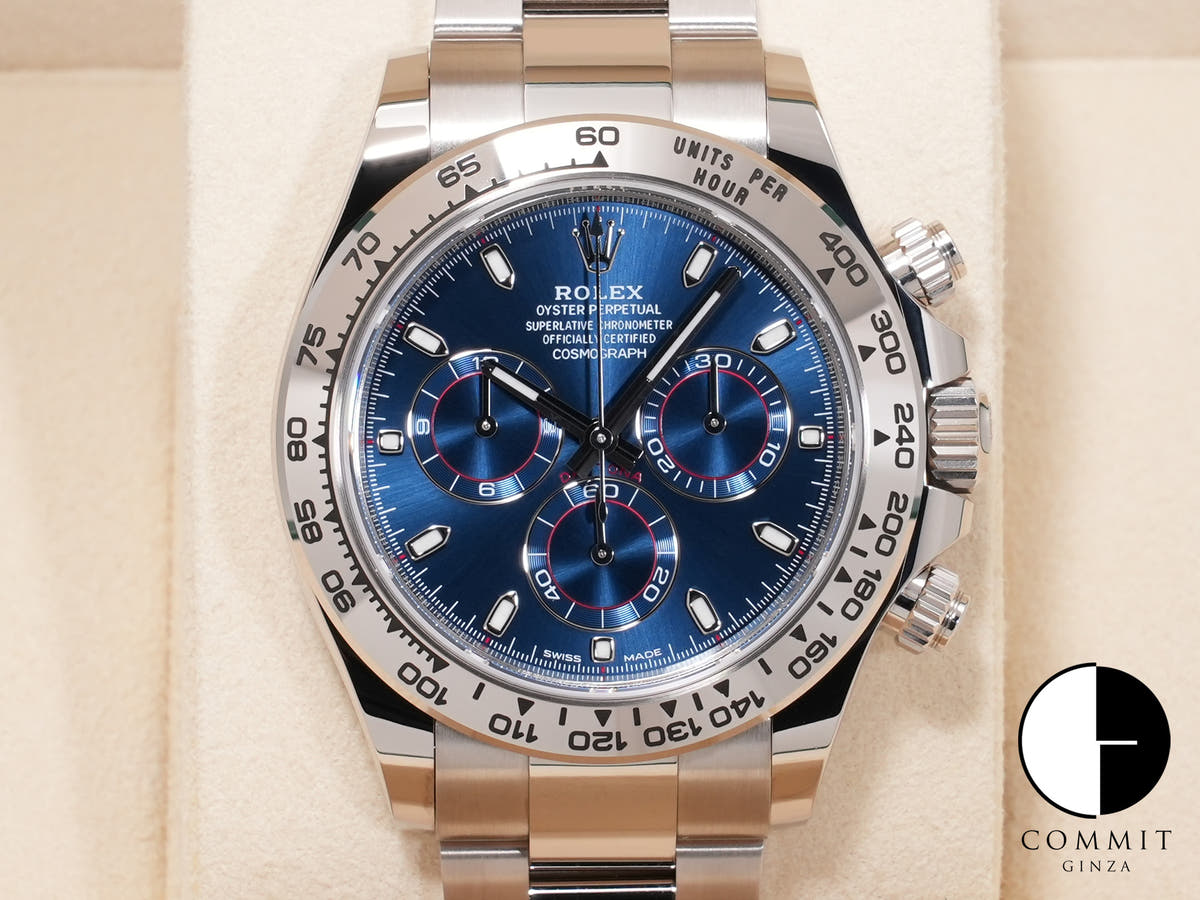 ロレックス デイトナ Ref.116509 ホワイトゴールド ブルー文字盤 未使用 dezjm4sy