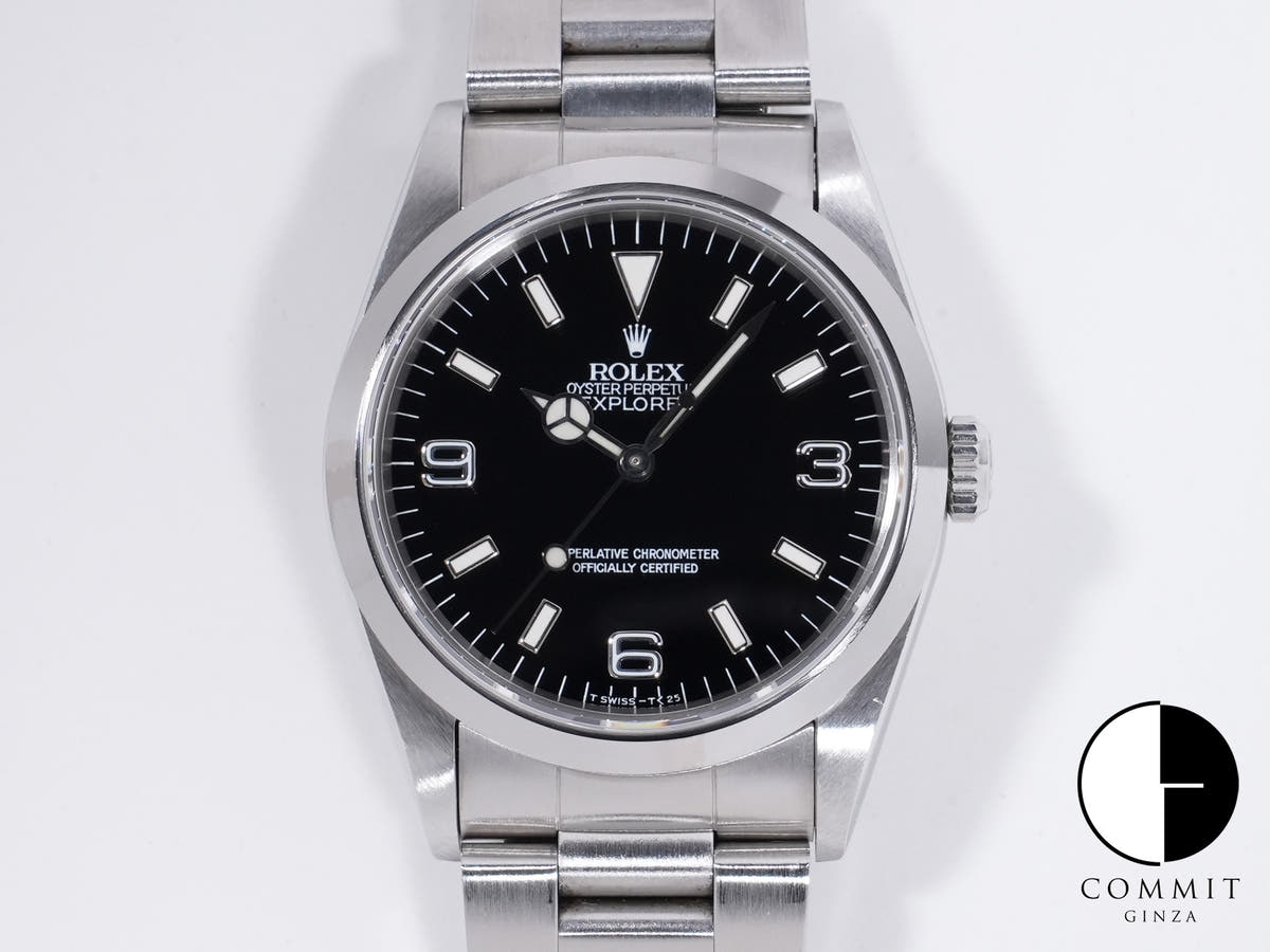 ロレックス エクスプローラーI Ref.14270 ステンレススチール ブラック文字盤 中古 nyzqx8mb