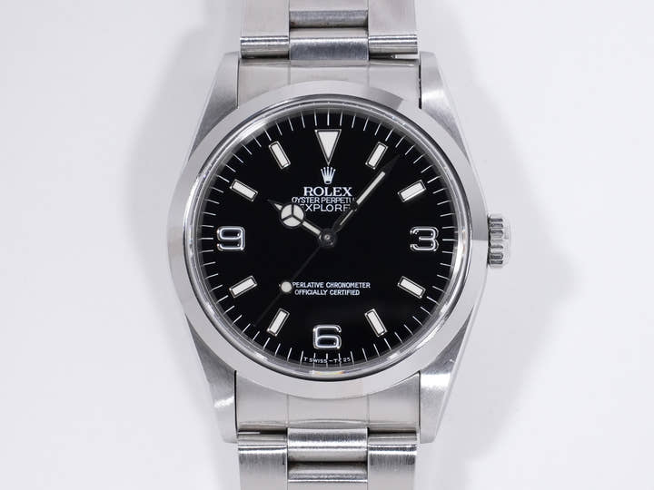 ロレックス エクスプローラーI Ref.14270 ステンレススチール ブラック文字盤 中古 nyzqx8mb