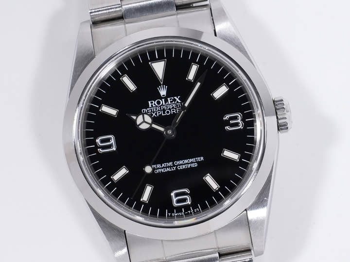 ロレックス エクスプローラーI Ref.14270 ステンレススチール ブラック文字盤 中古 nyzqx8mb