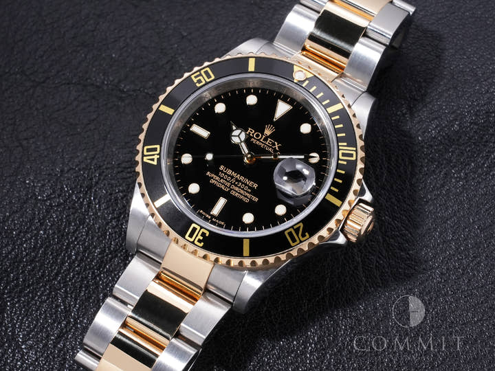ロレックス サブマリーナー デイト Ref.16613LN ステンレススチール/イエローゴールド ブラック文字盤 中古 nn8btavx