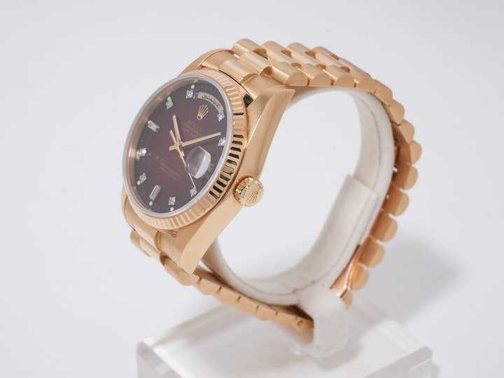 ロレックス デイデイト36 Ref.18038 イエローゴールド レッドグラデーション文字盤 中古 z25yi4ix