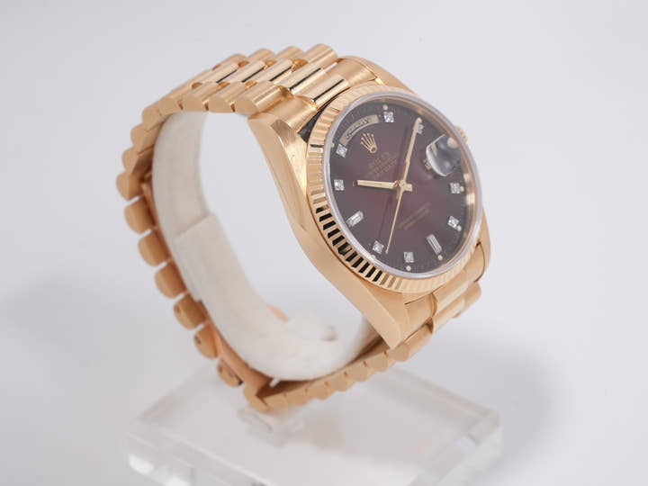 ロレックス デイデイト36 Ref.18038 イエローゴールド レッドグラデーション文字盤 中古 z25yi4ix