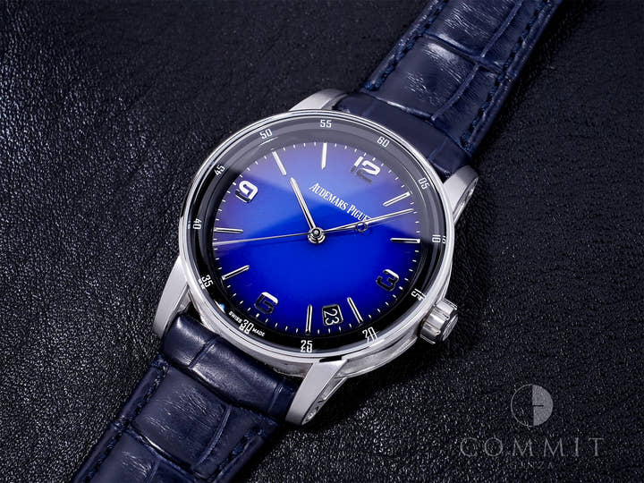 オーデマピゲ CODE 11.59 バイ オーデマ ピゲ ボリショイ限定モデル Ref.15210BC.OO.A321CR.99 ホワイトゴールド スモークブルーエナメル文字盤 美中古 hr3fv9e9