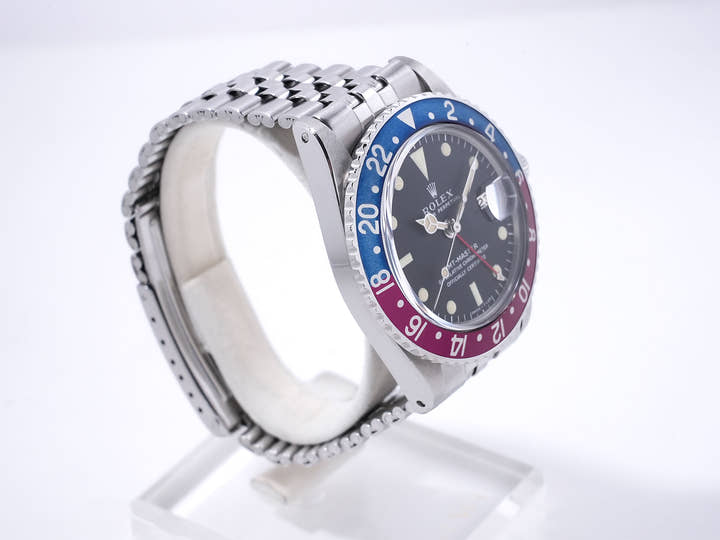Rolex GMT Master Ref. 1675 Stainless Steel Black Dial Jubilee Bracelet Pre-owned mbpd2k4i