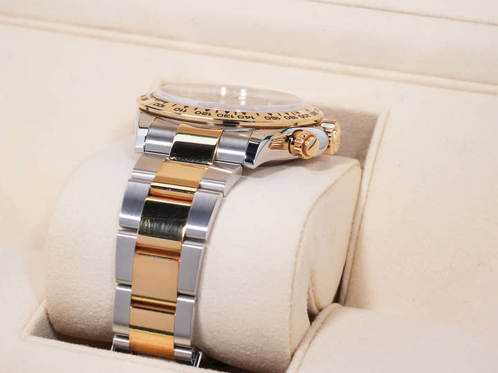 ロレックス デイトナ Ref.116503 ステンレススチール/イエローゴールド ブルーアラビア文字盤 中古 n3e3rq2w