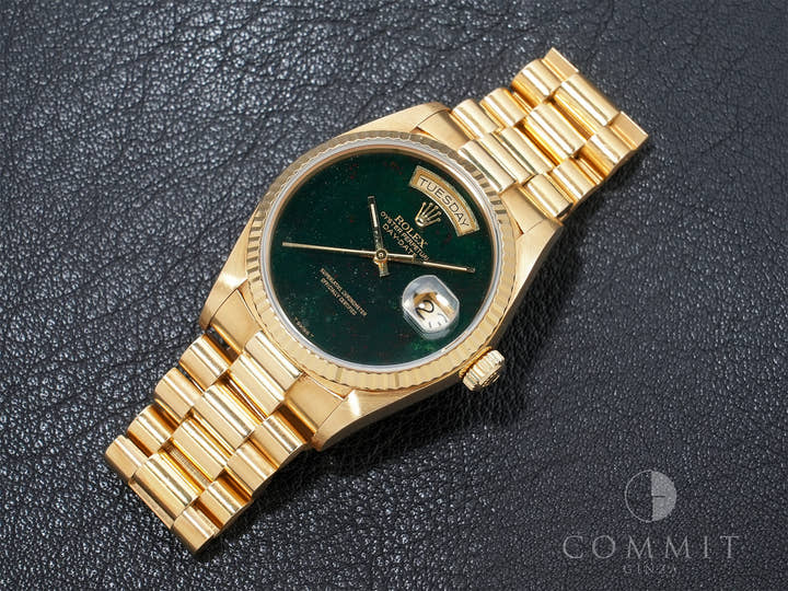 ロレックス デイデイト36 Ref.18038 イエローゴールド ブラッドストーン文字盤 中古 vxtnbahw