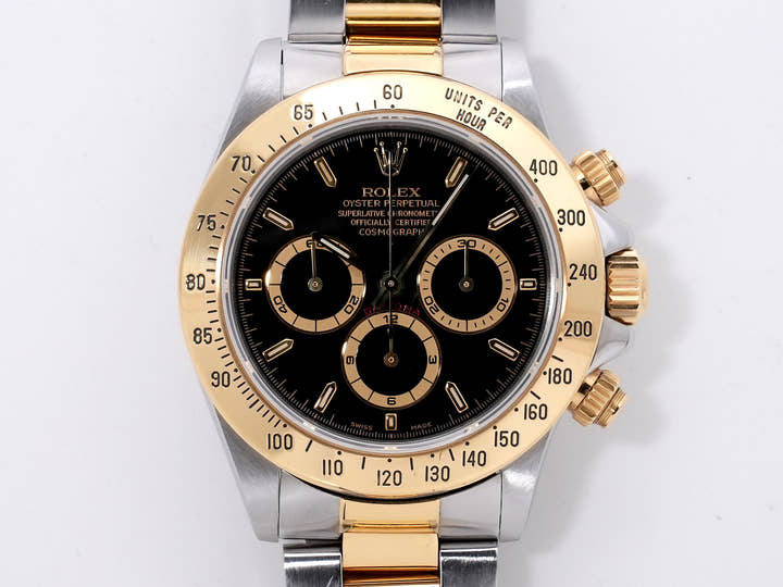 ロレックス デイトナ エルプリメロ Ref.16523 ステンレススチール/イエローゴールド ブラック文字盤 中古 tceaijy7