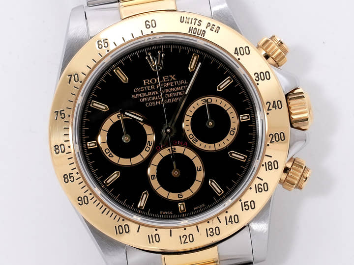 ロレックス デイトナ エルプリメロ Ref.16523 ステンレススチール/イエローゴールド ブラック文字盤 中古 tceaijy7