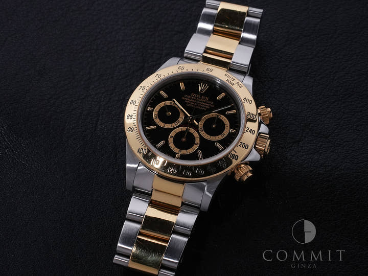 ロレックス デイトナ エルプリメロ Ref.16523 ステンレススチール/イエローゴールド ブラック文字盤 中古 tceaijy7