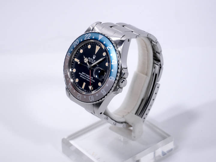 ロレックス GMTマスター Ref.1675 ステンレススチール ブラック文字盤 オイスターブレスレット 中古 hs3aeao6