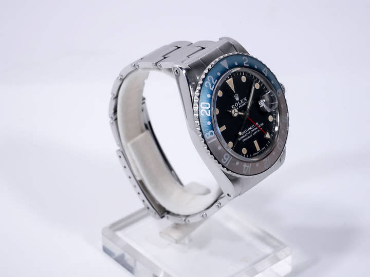 ロレックス GMTマスター Ref.1675 ステンレススチール ブラック文字盤 オイスターブレスレット 中古 hs3aeao6