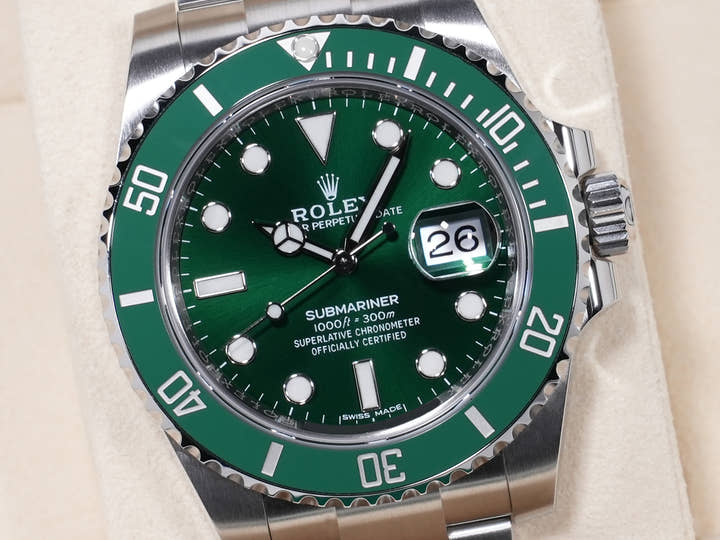 ロレックス サブマリーナー デイト Ref.116610LV ステンレススチール グリーン文字盤 未使用 e6i2ikjq