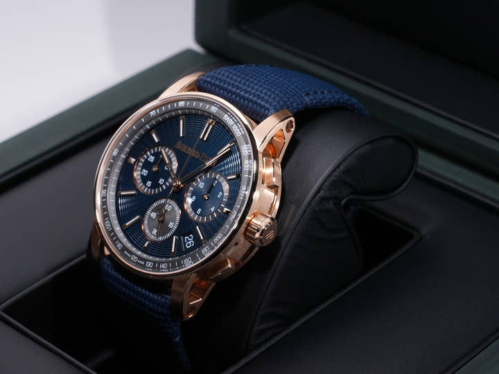オーデマピゲ CODE 11.59 バイ オーデマ ピゲ クロノグラフ Ref.26393OR.OO.A348KB.01 ピンクゴールド ナイトブルー文字盤 美品 gejn6smp