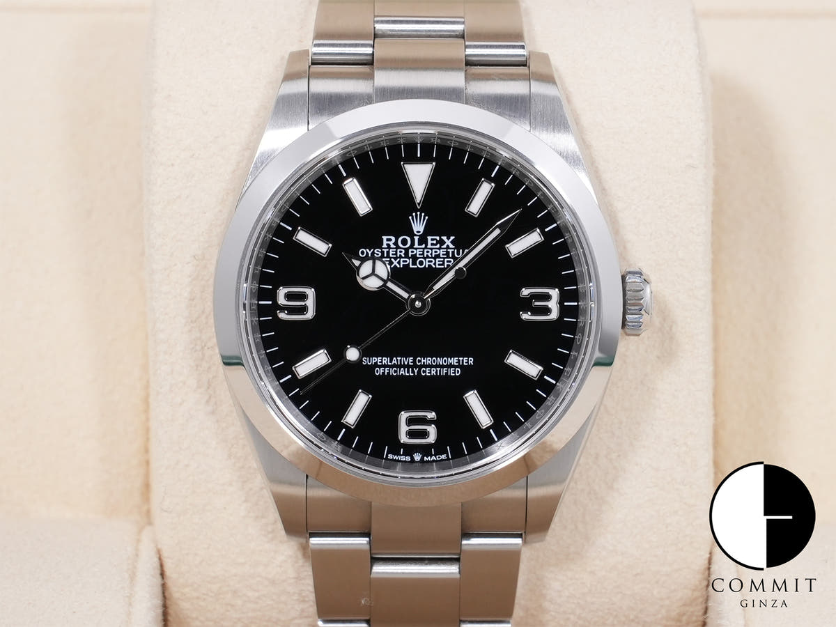 ロレックス エクスプローラー36 Ref.124270 ステンレススチール ブラック文字盤 オイスターブレスレット 中古 y9axbecz