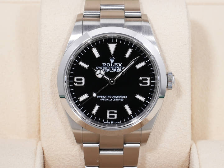ロレックス エクスプローラー36 Ref.124270 ステンレススチール ブラック文字盤 オイスターブレスレット 中古 y9axbecz