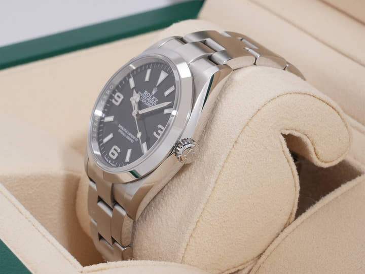 ロレックス エクスプローラー36 Ref.124270 ステンレススチール ブラック文字盤 オイスターブレスレット 中古 y9axbecz